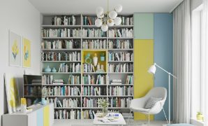 Desain Ruang Keluarga dengan Perpustakaan Pribadi