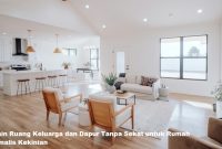 desain ruang keluarga dan dapur tanpa sekat